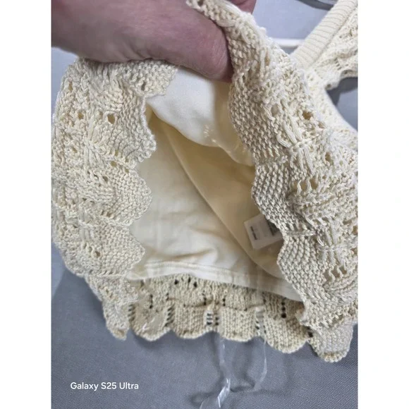 Haute Hippie Kids Style Girls Crochet Lace Tank Top 12 Lined Resort Boho Beachy - Picture 8 of 9